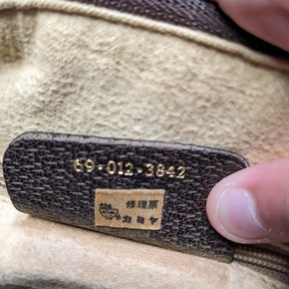 Auth GUCCI Old Gucci Sherry PVC GG Canvas Leather Mini Boston Bag Used F/S - Picture 7 of 7